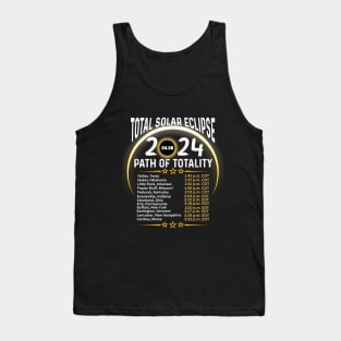 Path Of Totality North America Tour State Solar Eclipse 2024 Tank Top